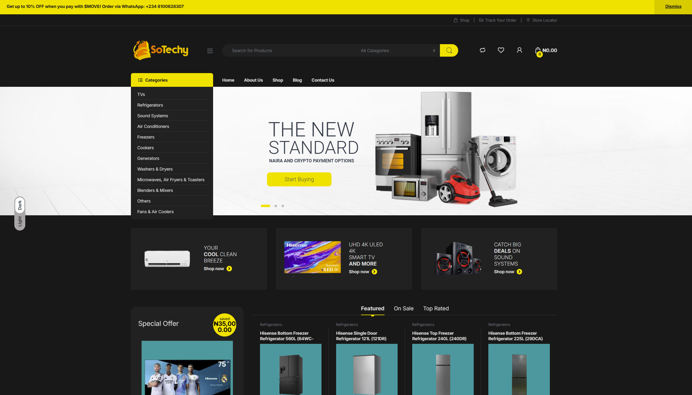 Sotechy Shop – E-commerce for Gadgets & Crypto